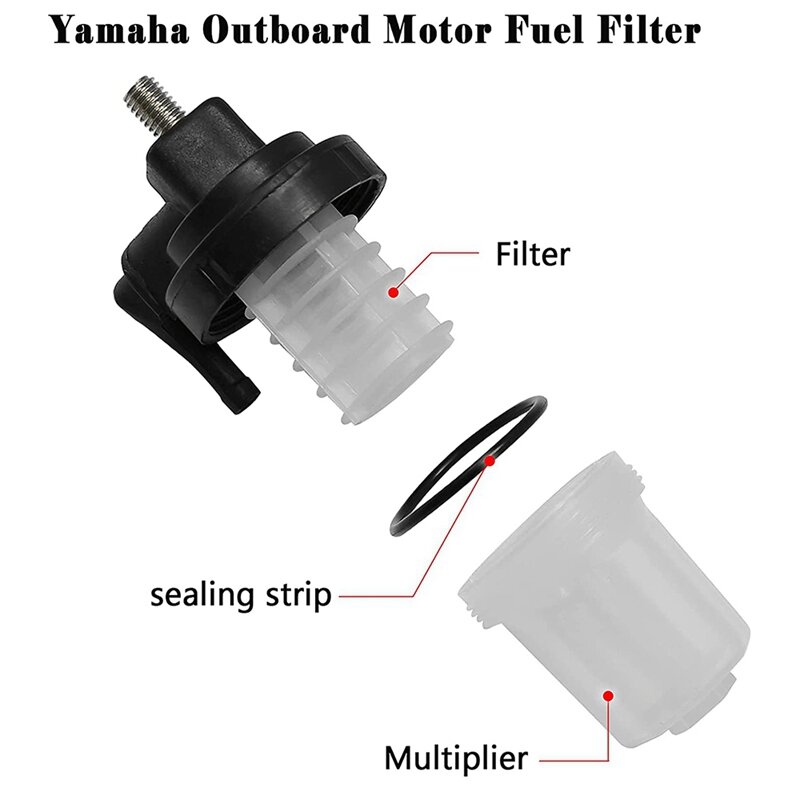 Conjunto do filtro do combustível do motor exterior, separador de água para Yamaha 61N-24560-00, motor 9.9-40Hp