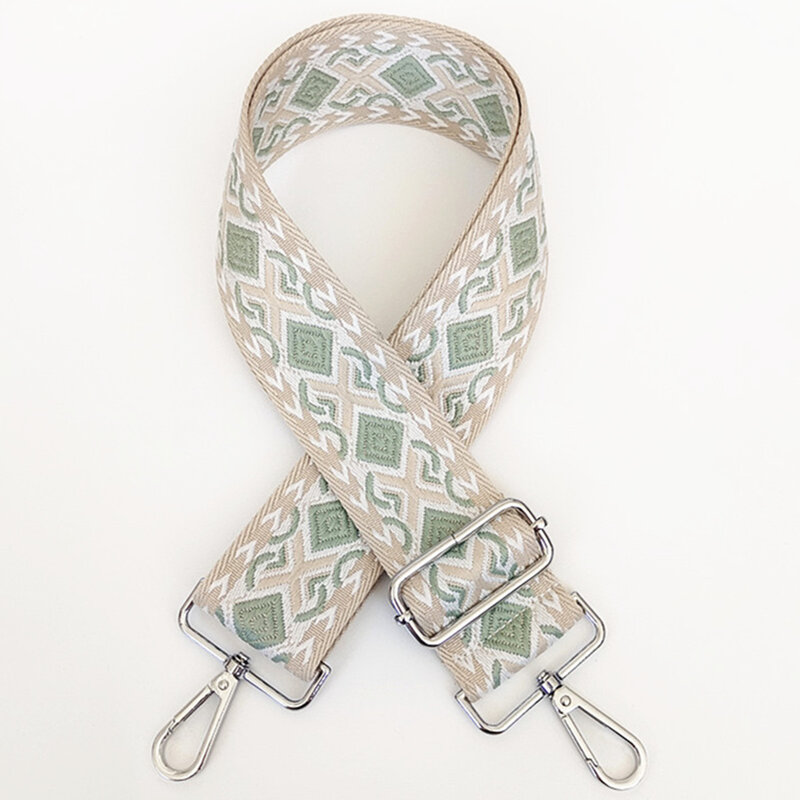 Sangle de sac à bandoulière réglable pour femme, crochet argenté, ceinture initiée simple, largeur 5cm, 1PC