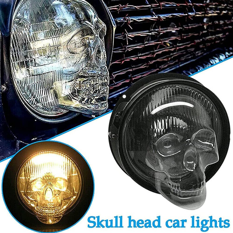 Lamp Cover Skull Multifunctionele Universele Praktische Duurzaam Voor Auto Truck Auto Decoratieve Auto Koplamp Covers 5.75/7Inch Grappig