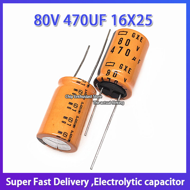 Nippon chemical electrolytic capacitor 80v470uf 16*25 Black Diamond GxE high frequency long life 125 degrees 80V 470UF 16X25