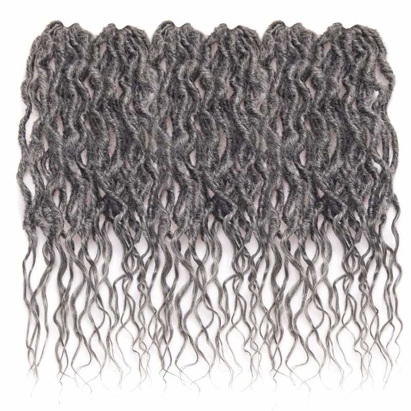 Locs-cabello ondulado de ganchillo, rastas de pelo de diosa pre-bucle, suave, rizado, rastas