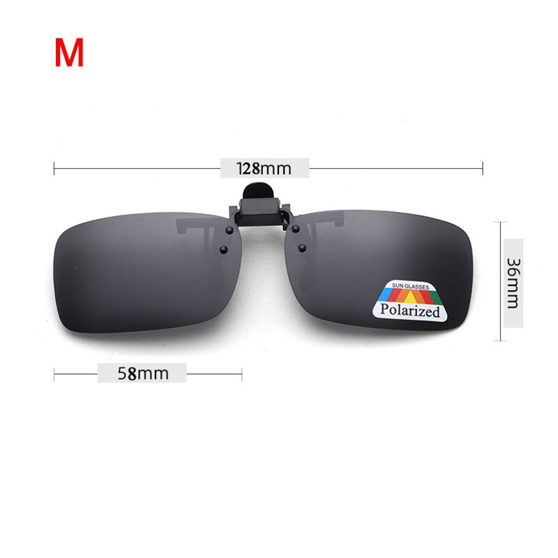 4 Color Grey Lenses Polarized  Sunglasses Clip On Flip Up UV 380 Driving Fishing Night Vision Glasses Clips