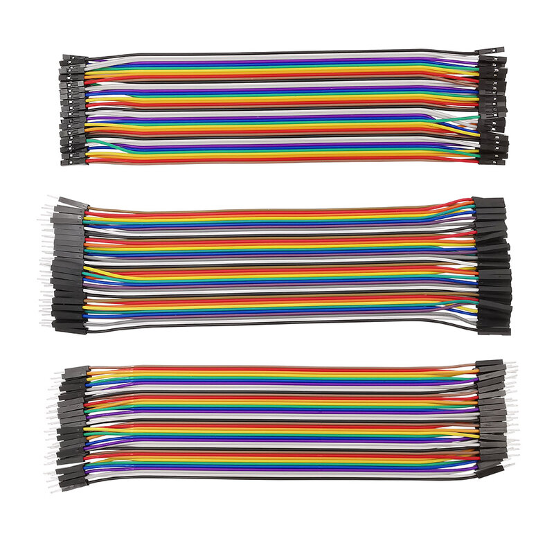 Breadboard Jumper Cable Wire, 40 pinos, macho para fêmea para fêmea, macho para fêmea, cabo de fita para arduino, DIY, 10 cm, 15 cm, 20 cm, 30cm