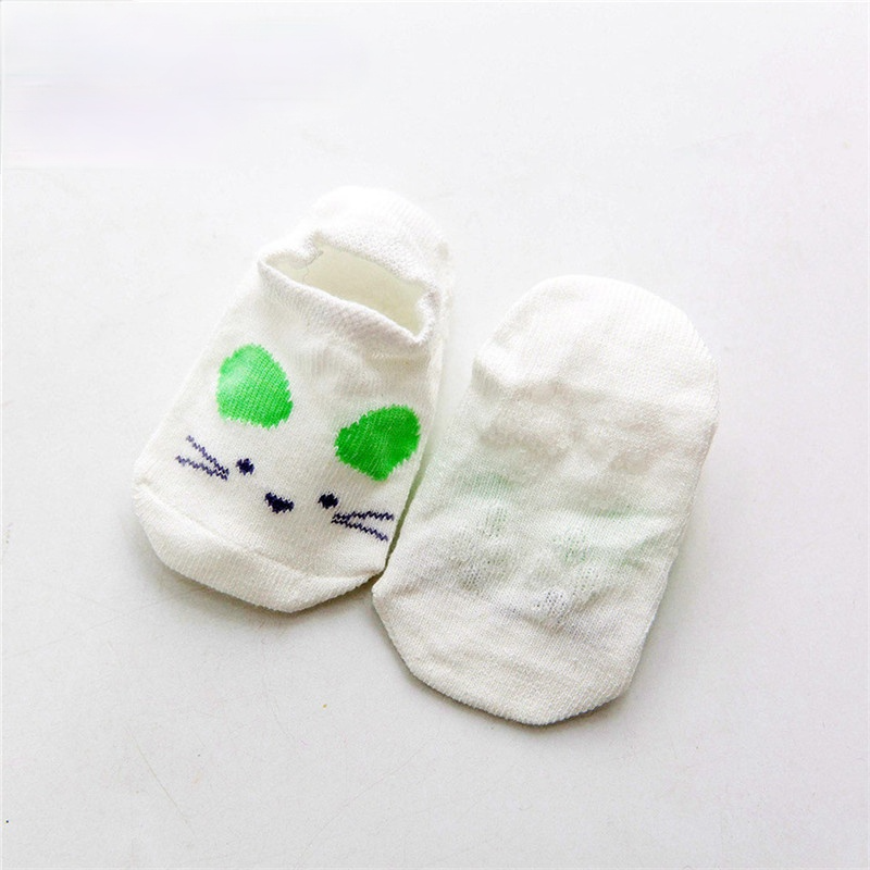 Носки для новорожденных, Нескользящие хлопковые носки для девочек, милые аксессуары для мальчиков, детские носки
