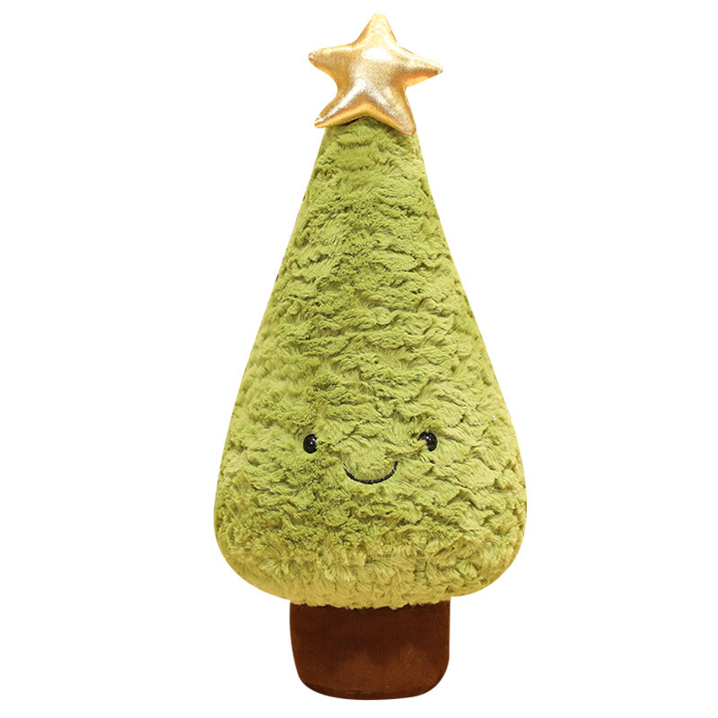 エバーグリーンシミュレーションクリスマスツリーぬいぐるみ、かわいいぬいぐるみ枕、ウィッシュツリー、ドレスアップ、29-65cm、1個