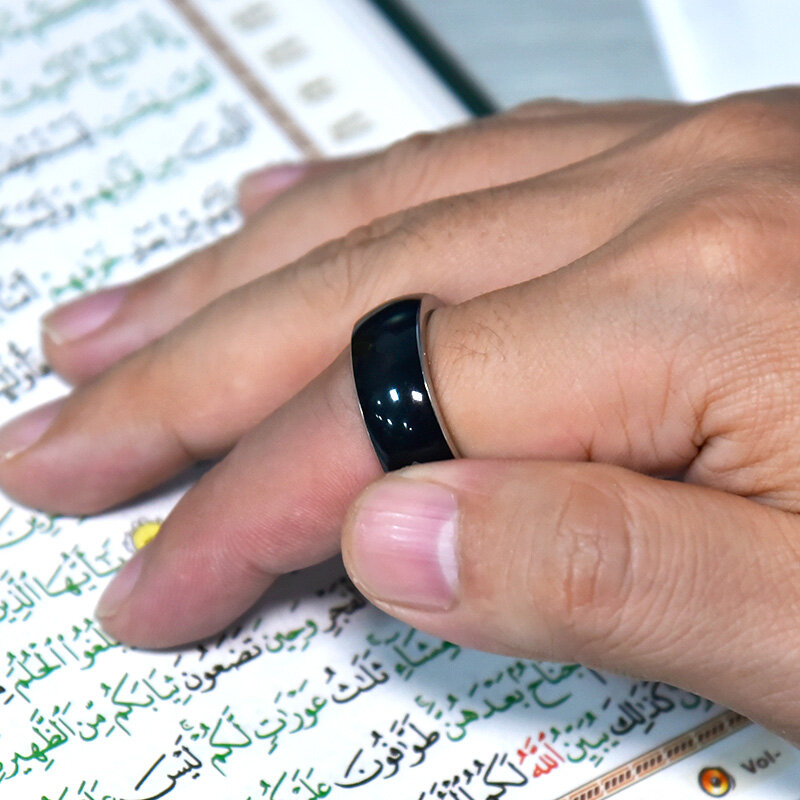 Nowy projekt Equantu muzułmański inteligentny 5 razy modlitwa AzAn przypomnienie Tasbeeh licznik pierścieniowy