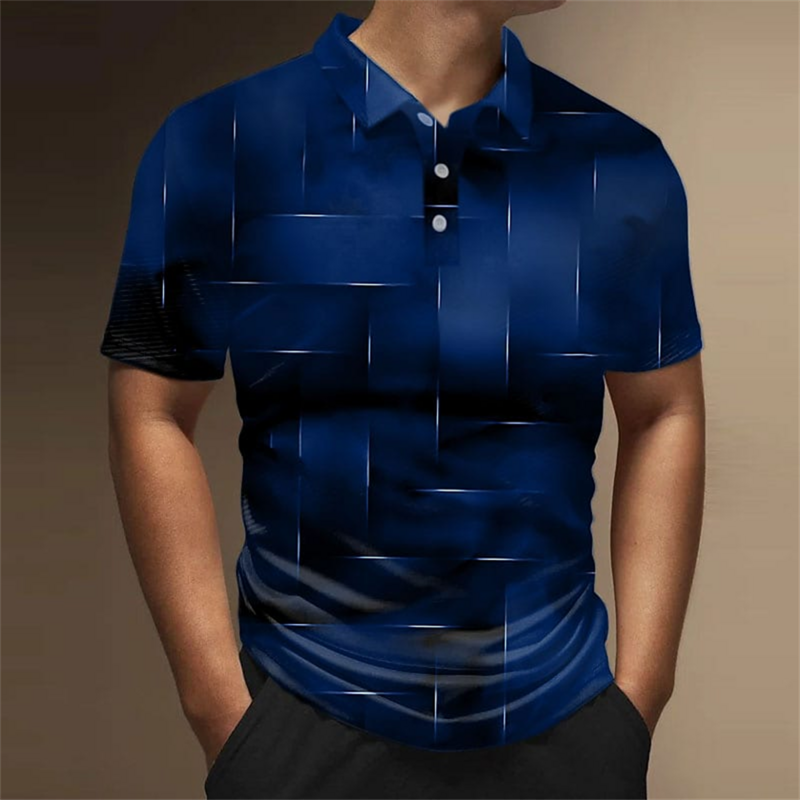 Nowe męskie ubrania Slim Fit koszulka Polo z krótkim rękawem koszulka sportowa koszulka z kołnierzykiem letnia Top na co dzień moda męska koszulka Polo odzież