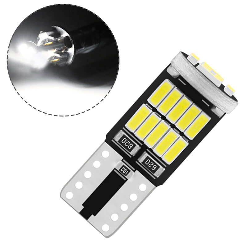 Bohlam lampu LED T10 26SMD-12V DC, iradiasi 360 °, putih, Fitment Universal, konsumsi daya rendah