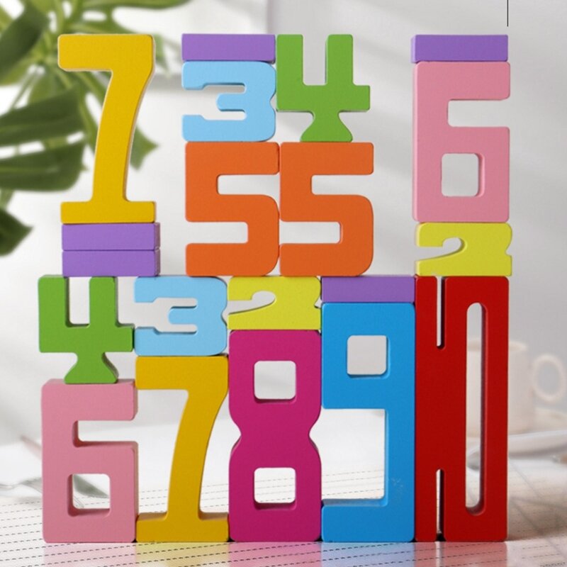 3D Digital Number Building Block Set para o Bebê, Brinquedo Empilhador, Desenvolvimento do Cérebro, Aprendizagem, Montessori, Presente para Crianças
