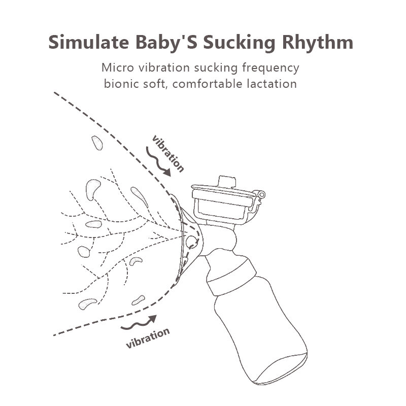 ZIMEITU-아기 수유용 전기 유방 펌프, 강한 흡입력, FDA, 유아, 모유 추출기, 유방 확대 펌프, 사료