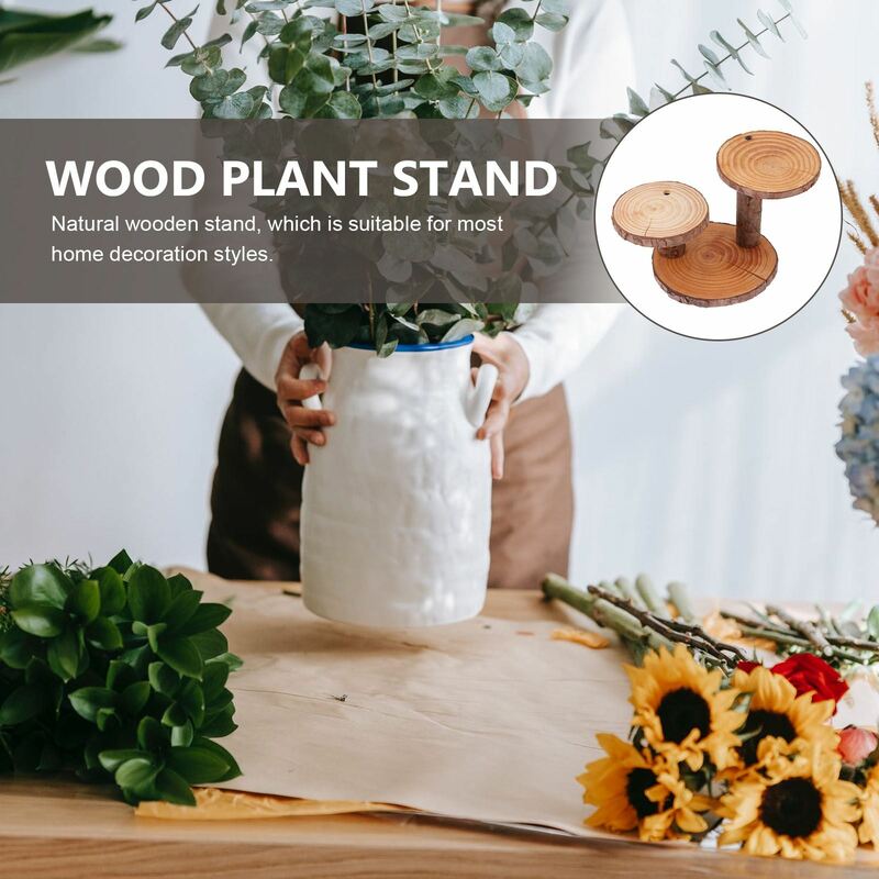 1Pc supporto per piante in legno supporto per vasi da giardinaggio portavasi per fiori cremagliera decorativa