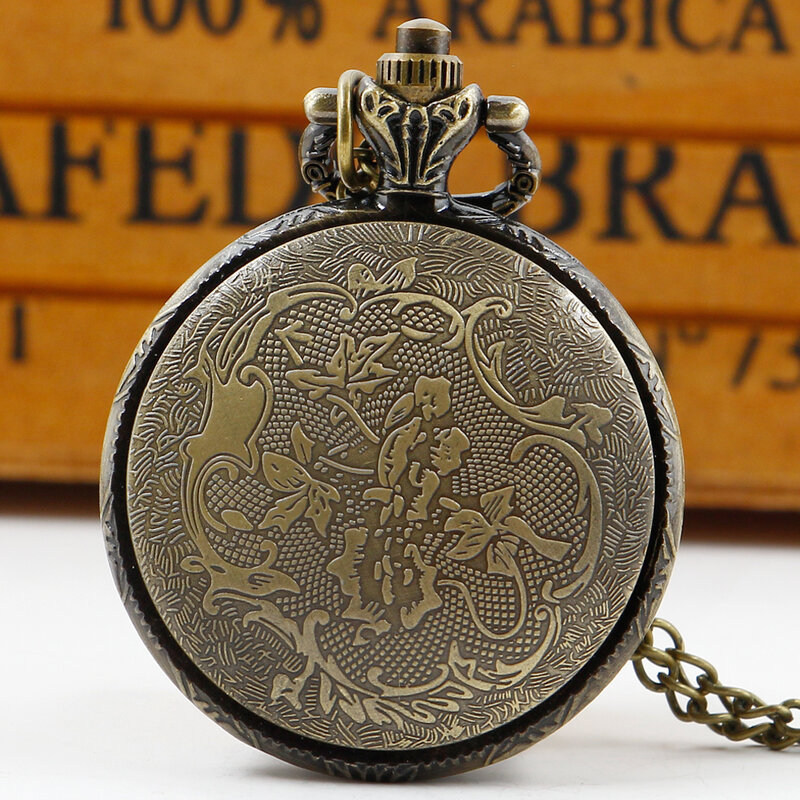 Traditional Antique Retro Quartz Pendant Pocket Watch Unisex Vintage Necklace Unique Gifts Fob Clock