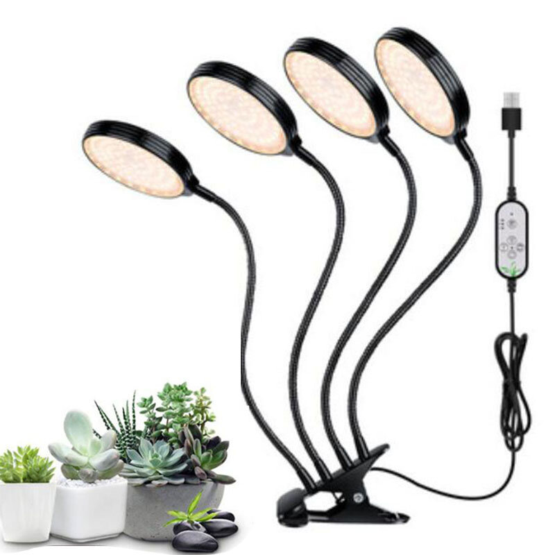 Lampe horticole de croissance LED, spectre complet, USB, avec minuterie, pour culture de plantes, fleurs, serre intérieure