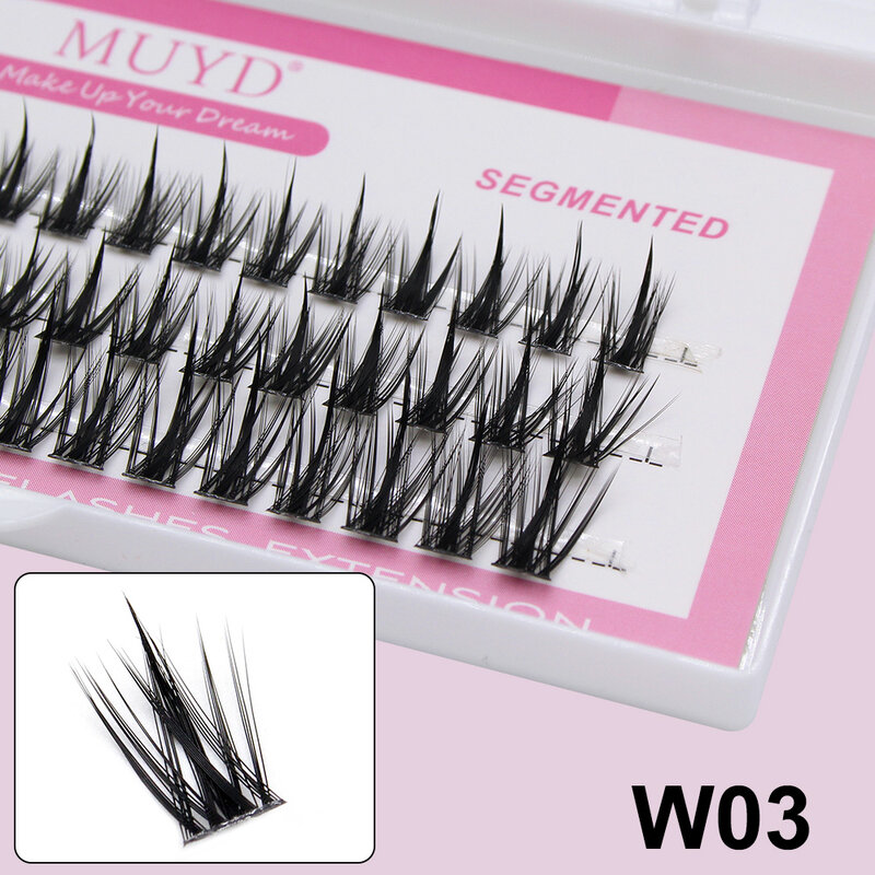 Russian personal eyelashes 3D sexy fluffy single cluster false eyelashes are natural, soft, and easy to operate makeup tools