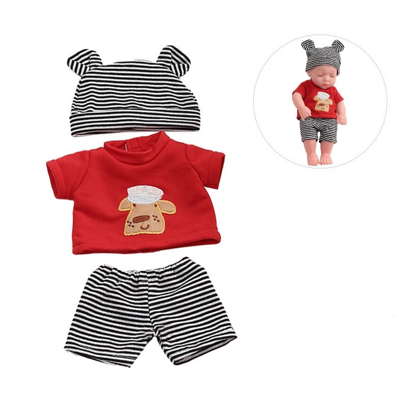 Pack of 3 Baby Dolls Boy Clothes 11 inch Bear Outfit Accessories Sets X90C