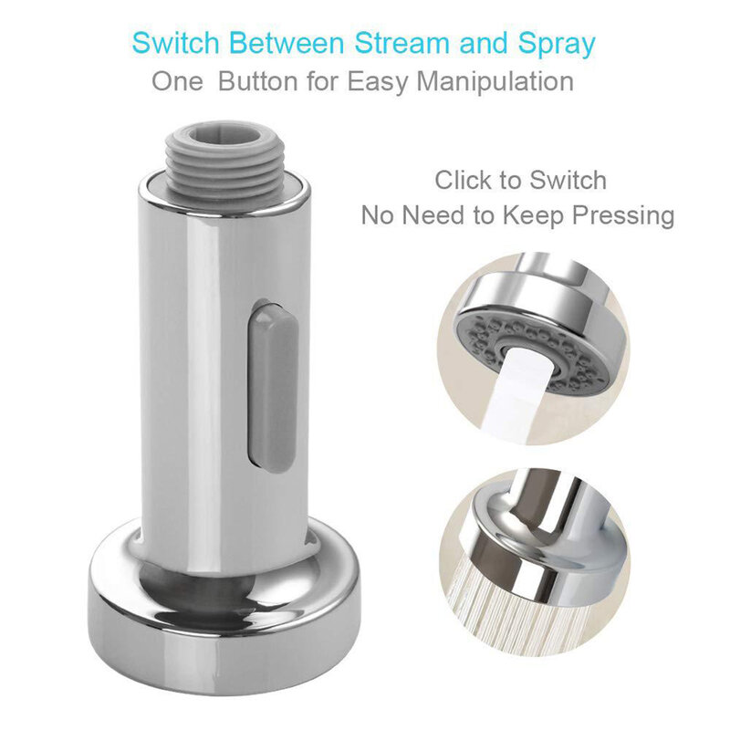 Kitchen Pull Out Faucet Sprayer Nozzle Water Saving Bathroom Basin Sink Shower Spray Head Multifunction Replacement Pull Head