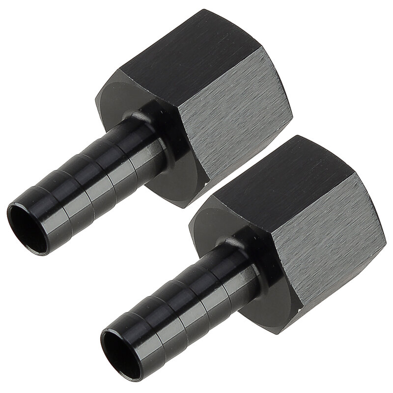 NEW 2Pcs Female AN8 to 3/8" Hose Barb Straight Fitting Adapters Connectors