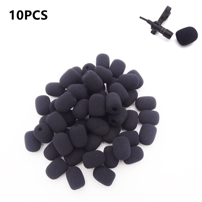 10Pcs Mini Headset Microfoon Spons Foam Voorruit Vervanging Mic Cover Protector Soft Lavalier Microfoon Cover Accessoires