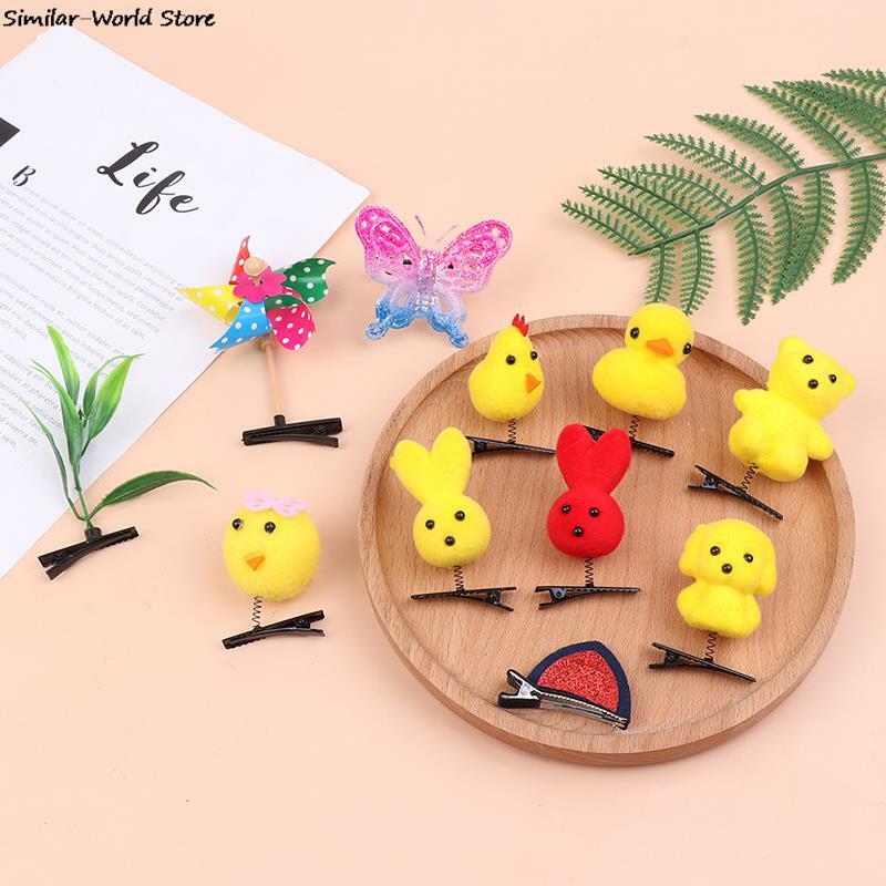 Little Yellow Duck Hairpin Primavera Cabelo Acessórios Headdress Crianças Presente Engraçado Decoração De Natal