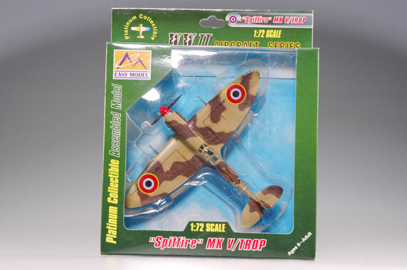 Easymodel 37220 1/72 Spitfire Fighter 328 Squadron RAF 1943 Assembled Finished Military Static Plastic Model Collection or Gift