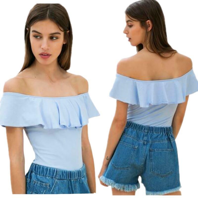 2021 donne Sexy T-Shirt collo Slash Off spalla camicia di cotone manica corta solido modale top Blusas Femininas Plus Size top L-6XL