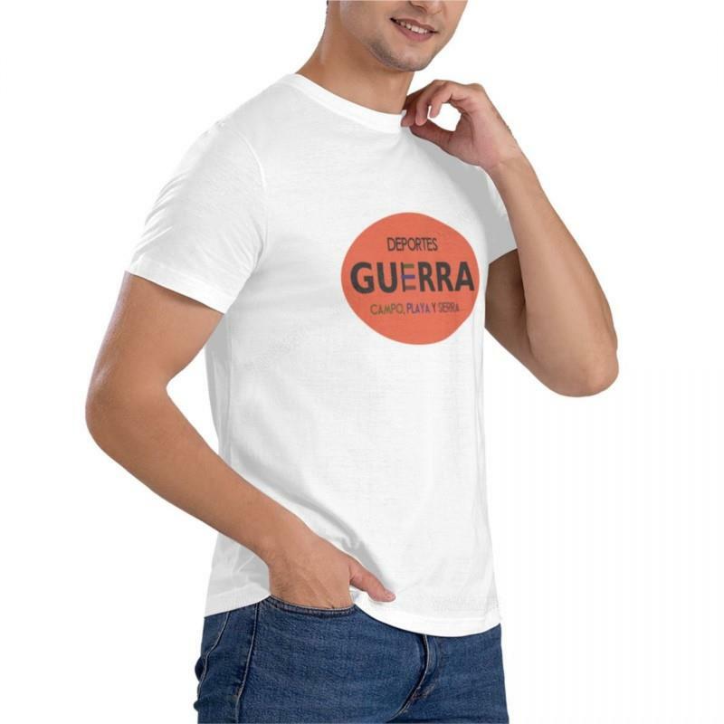 Camiseta clásica de guerra deportiva para hombre, camisa blanca de manga corta, de algodón, de marca