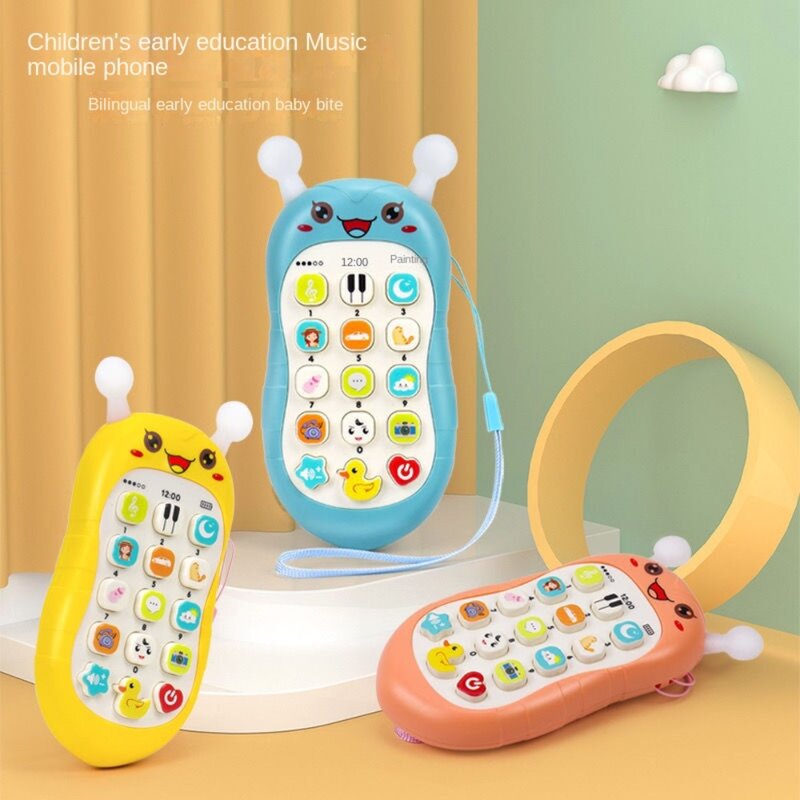 Baby Model Telefoon Muziek Geluid Slaap Bijtring Speelgoed Simulatie Telefoon Educatief Speelgoed Voor Kinderen Baby Peuter Verjaardagscadeau