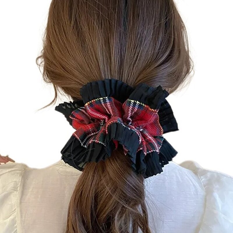 Y166 Elegante haarbanden voor dames Dubbele Franse haarlus Bobbels Paardenstaarthouder