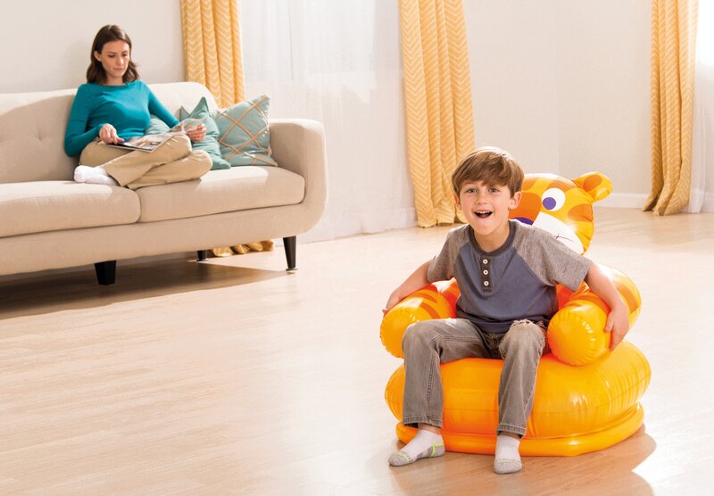 انتكس 68556 بلاستيك قابل للنفخ حيوان سعيد تشكيلة الأطفال أريكة الهواء