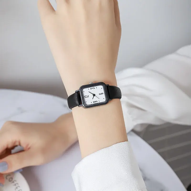 Luksusowe kwarcowe zegarki zegarki damskie proste damskie zegarki z matowym paskiem modne kwarcowe zegarki na rękę dla kobiet