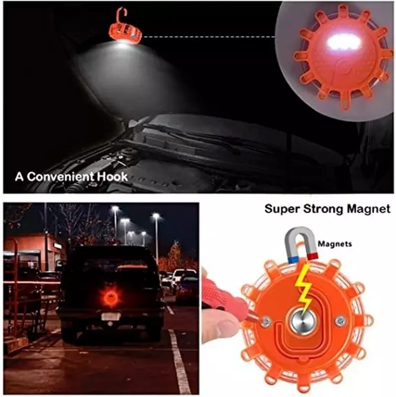 Razzi stradali luce di emergenza per auto aiuto Flash Beacon V16 approvato Dgt Flare avvertimento di sicurezza luci della polizia stroboscopico magnetico
