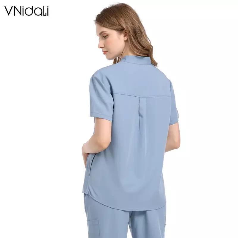 Полная эластичность, униформа большого размера для стоматологической клиники, женской работы, топ и штаны