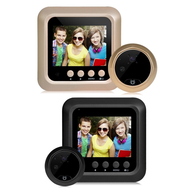 Caméra de sonnette vidéo avec carillon, 2.4 pouces, Vision nocturne, système de sécurité domestique, enregistrement Photo Vi