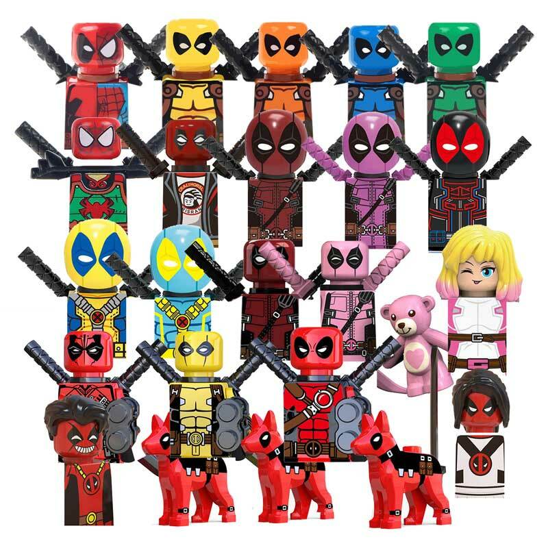 Disney-bloques de construcción de superhéroes de Deadpool para niños, minifiguras de acción de dibujos animados de películas, regalo para niños, KT1030, WM6007, WM6050