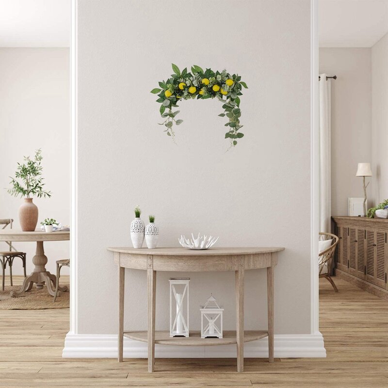 Qualität Grün Beute künstliche Zitronen frucht Beute Haustür hängen Eukalyptus blätter für zu Hause Fenster Wand Hochzeit Bogen Dekor