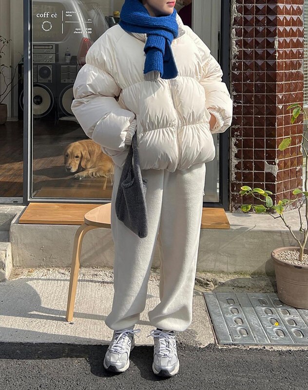 Manteau en duvet de canard blanc pour femme, mi-long, hiver 2022, LSMR
