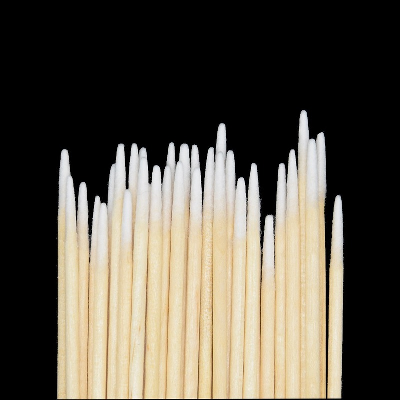 200 Pcs Wood Cotton Swab Eyelash Extension Tools Medical Ear Care Cleaning Wood Sticks Cosmetic Cotton Swab Cotton Buds Tip