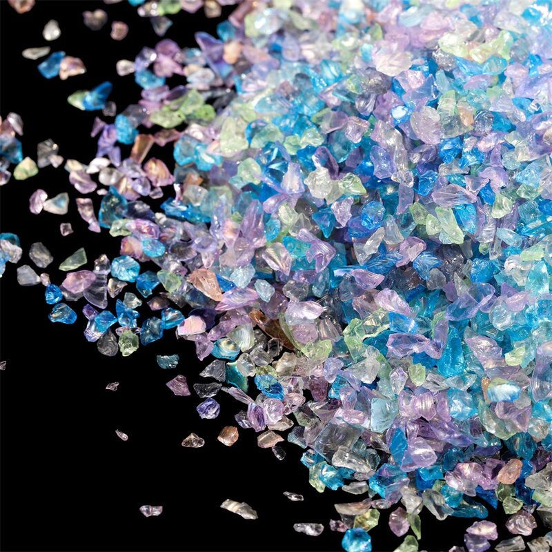 20/50g Glass Crushed Stone Irregularity Crystal Gravel Filling For DIY Epoxy Resin Mold Filler Crafts Decorative Nail Art Filler