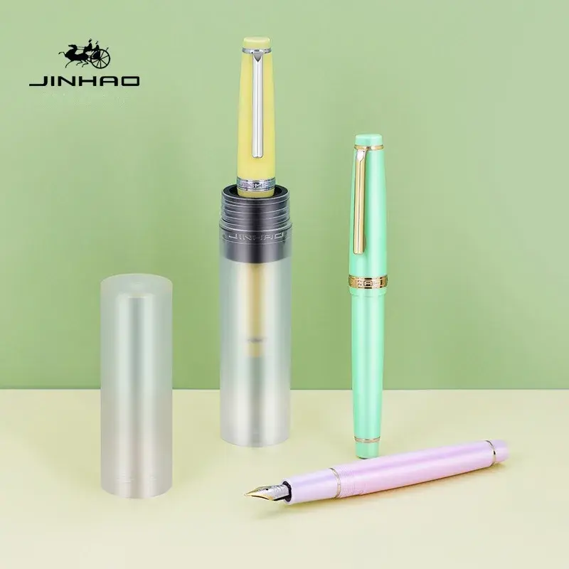 Jinhao 82 만년필, 사무실 학교 용품 문구, 여러 가지 빛깔의 고급 펜촉, 고급스럽고 우아한 필기구, 0.38mm, 0.5mm, 0.7mm