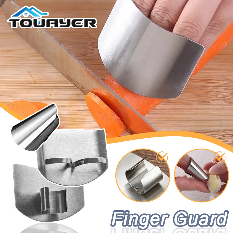 Protège-doigts anti-coupure en acier inoxydable, protège-doigts, coupe-légumes sûr, protège-mains, gadgets de cuisine, accessoires