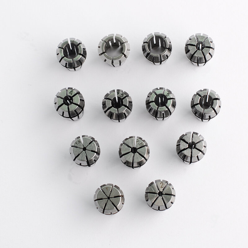 13pcs/lot ER11 Collet Chuck ER11 Collet for CNC Router Engraving Tool 13 Sizes 1mm to 7mm