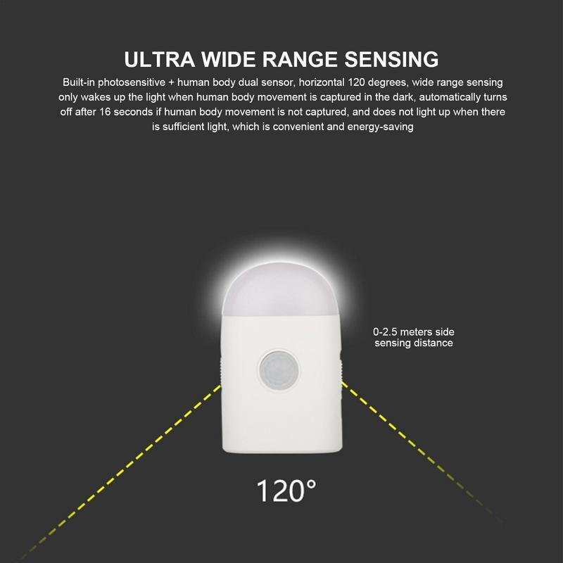 PIR Motion Sensor Wireless LED Night Light USB Rechargeable Closet Kitchen Cabinet Corridor Stair Night Lamp