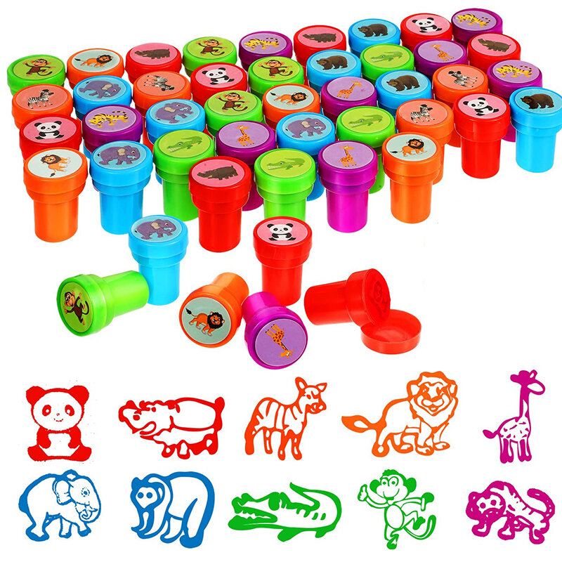 Children Stamps toys Assorted Stamps for Kids Self Inking Rubber Stamper DIY Seals Toy Kids Teaching Aids christmas stamps