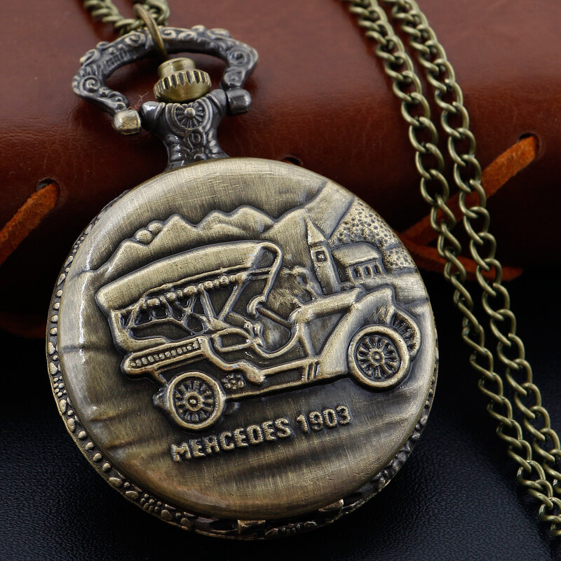 Luxury Automotive Brand Commemorative Gift Quartz Pocket Watch Gentleman Style Series Necklace Pendant Accessories Clock