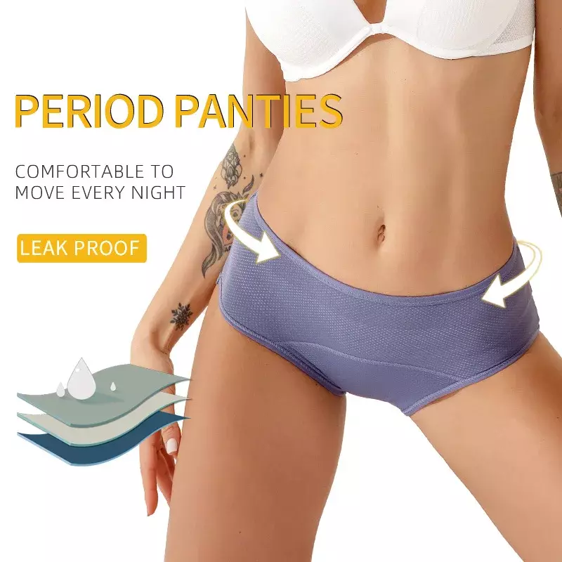 Panties for Women New Physiological Pants Before and After Menstruation Anti-leakage Breathable Holes Large Size Ladies Panties