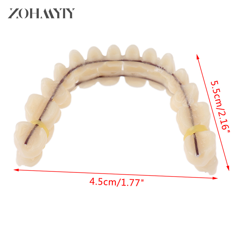Resin Teeth Denture Upper Lower A2 28Pcs / Set Artificial Contoured Denture Tool