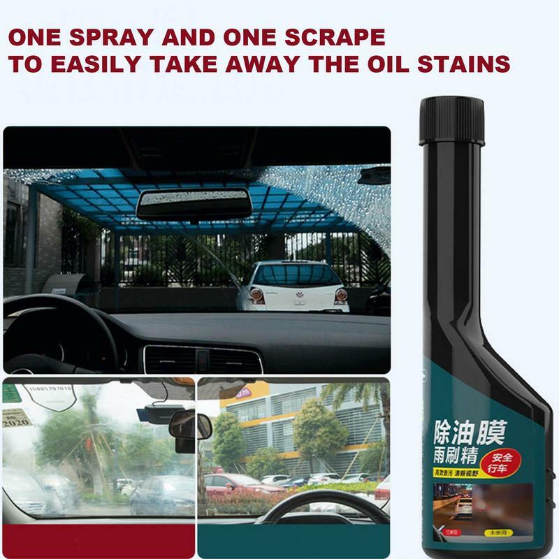 Multifuncional Anti Fog Car Agent Removedor de filme de óleo Limpador de vidro Removedor de mancha à prova de chuva Spray Anti Fog Simples 80ml