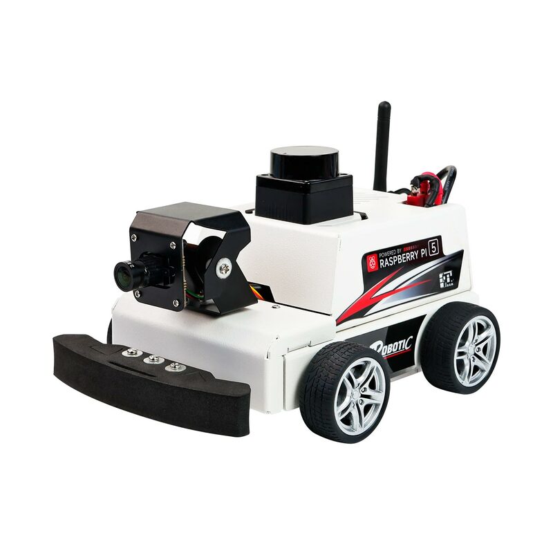 Raspberry Pi 5 Car ROS2 Kit Robot educativo con MS200 TOF Lidar supporto SLAM mappatura navigazione AI riconoscimento visivo Python3