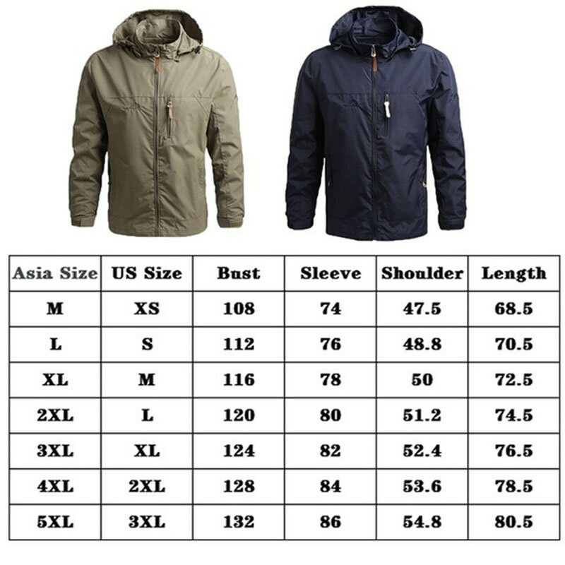Jaqueta impermeável masculina com capuz, corta-vento de escalada ao ar livre, casaco à prova de vento, estampa nova moda outono e inverno