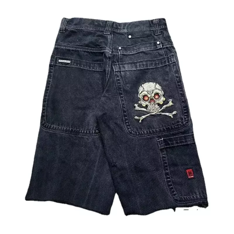 Pantalones cortos vaqueros con estampado de letras para mujer, Shorts góticos de baloncesto, Y2K, Harajuku, Estilo Vintage, Hip Hop, 2024